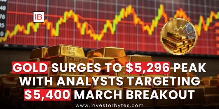 Gold Surges to $5,296 Peak with Analysts Targeting $5,400 March Breakout