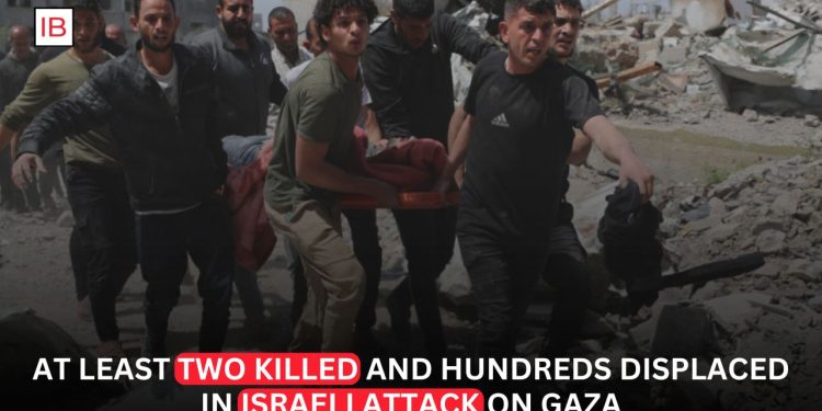 Israeli Strike on Gaza Displacement Camp Kills at Least Two, Forces Hundreds to Flee