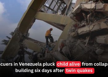 Child Rescued Alive From Collapsed Building in Venezuela Six Days After Devastating Earthquakes