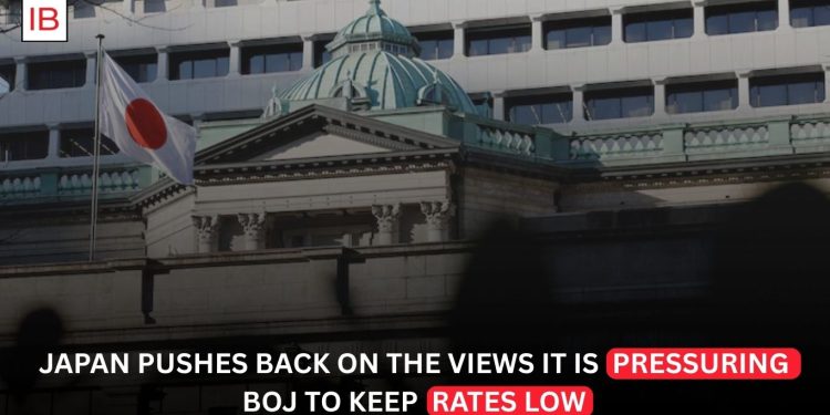 Japan Pushes Back Against Claims It Is Pressuring BOJ to Keep Rates Low