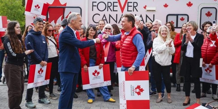 Mark Carney meets with ‘Forever Canadian’ campaigners in Banff